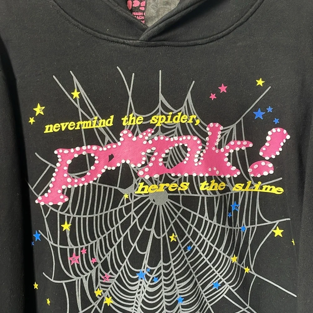 Sp5der⚡️P*NK Spider Slime Web Hoodie Worldwide x Young Thug Hoodie - Picture 6 of 14